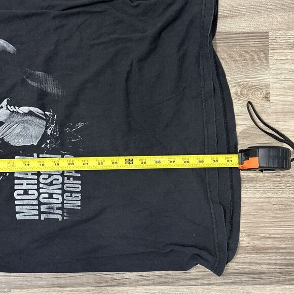 Mens Size 2XL - Michael Jackson Big Graphic “King Of Pop” Black Tee T-Shirt RARE - Picture 7 of 7